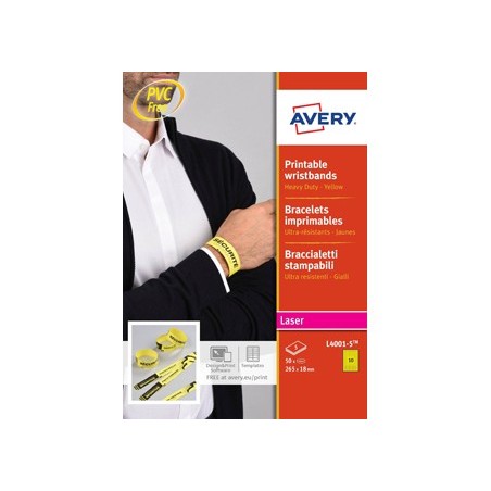 PULSEIRA IDENTIFICATIVA AVERY POLIETILENO AMARELO FLUORESCEN