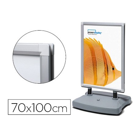 CAVALETE JANSEN PARA EXTERIOR DUPLA FACE MOLDURA EM ALUMINIO