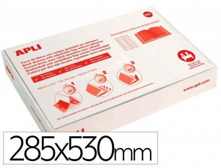 100un FORRA LIVROS APLI PVC COM ABA AJUSTAVEL ADESIVO 285X29