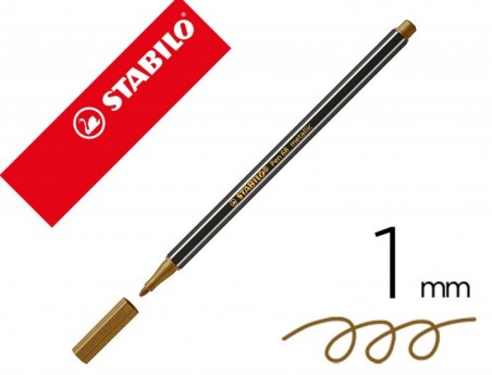 10un MARCADOR STABILO AGUARELAVEL PEN 68 METALICO OURO 1 MM