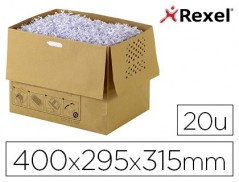 BOLSA DE RESIDUOS REXEL RECICLAVEL PARA DESTRUIDORA AUTO+300