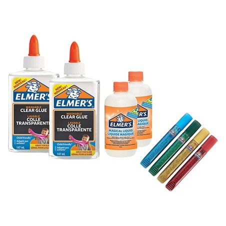 KIT ELMERS FABRICAÇAO SLIME COM 2 FRASCOS COLA TRANSPARENTE