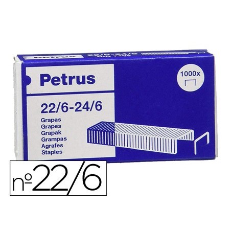 AGRAFES PETRUS Nº 22/6 GALVANIZADA CAIXA DE 1000 UNIDADES