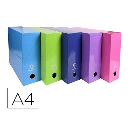 5un CAIXA TRANSFERENCIA EXACOMPTA IDERAMA DIN A4 LOMO 90 MM