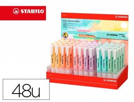 MARCADOR STABILO FLUORESCENTE SWING COOL PASTEL EXPOSITOR DE