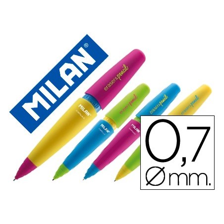 32un LAPISEIRA MILAN CAPSULE MIX 0,7 MM COM BORRACHA CORES S