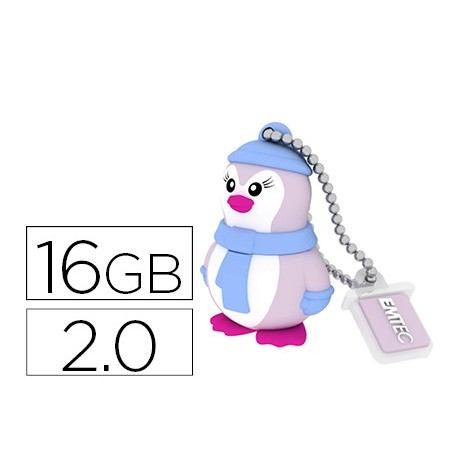 PEN DRIVE USB EMTEC FLASH 16 GB 2.0 PINGUIM