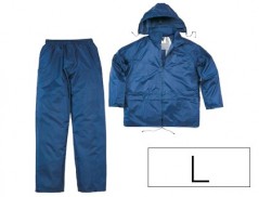 CONJUNTO DE LLUVIA DELTAPLUS 400 POLIESTER/PVC AZUL MARINO T