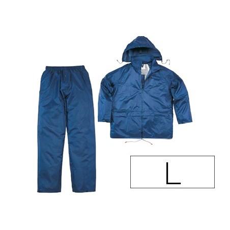 CONJUNTO DE LLUVIA DELTAPLUS 400 POLIESTER/PVC AZUL MARINO T