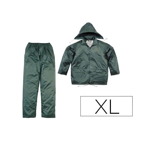 CONJUNTO DE LLUVIA DELTAPLUS 400 POLIESTER/PVC VERDE TALLA X