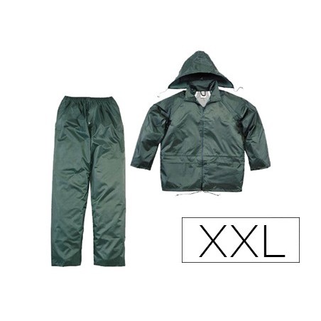 CONJUNTO DE LLUVIA DELTAPLUS 400 POLIESTER/PVC VERDE TALLA X