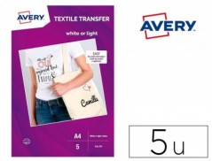 PAPEL TRANSFER AVERY PARA CAMISETAS ALGODON COLOR BLANCO INK