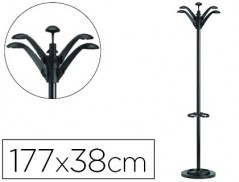 PERCHERO METALICO UNILUX FLORA PIE 6 COLGADORES CON PARAGUER