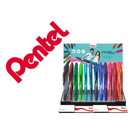 EXPOSITOR ROLLER PENTEL ENERGEL BL107 0,7 MM COM 6 DUZIAS E