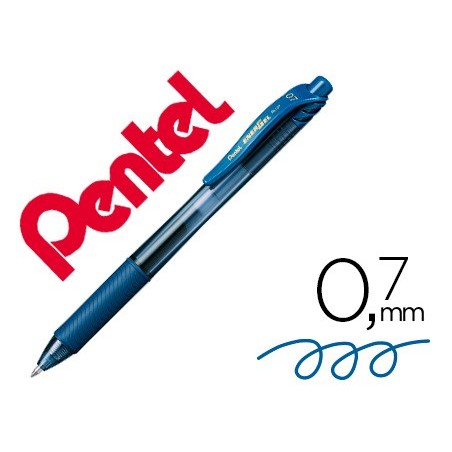 12un ROLLER PENTEL ENERGEL BL107 0,7 MM AZUL MARINHO