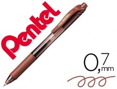 12un ROLLER PENTEL ENERGEL BL107 0,7 MM CASTANHO