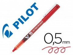 12un MARCADOR PILOT PONTA FINA V-5 VERMELHO 0.5 MM