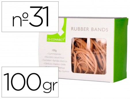 ELASTICOS Q-CONNECT 100 GR 60X3 MM NUMERO 6