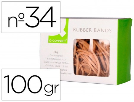 ELASTICOS Q-CONNECT 100 GR 100X3 MM NUMERO 10