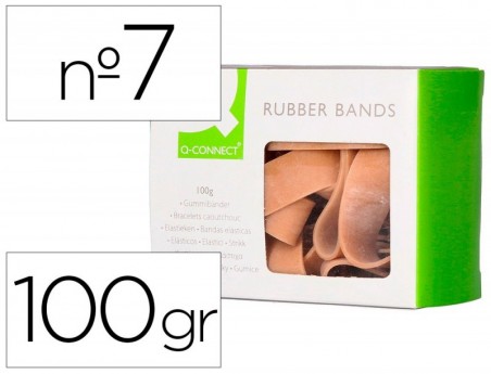 ELASTICOS Q-CONNECT 100 GR 70X5 MM NUMERO 7