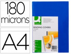 CAPA DE ENCADERNACAO Q-CONNECT PVC DIN A4 OPACA AZUL 180 MIC