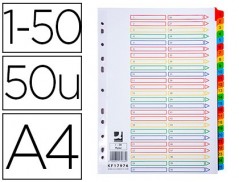 SEPARADOR Q-CONNECT NUMERICO PLASTICO 1-50 CONJUNTO DE 50 SE