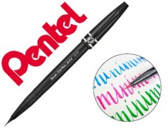 12un CANETA PINCEL PENTEL ARTIST COR PRETO