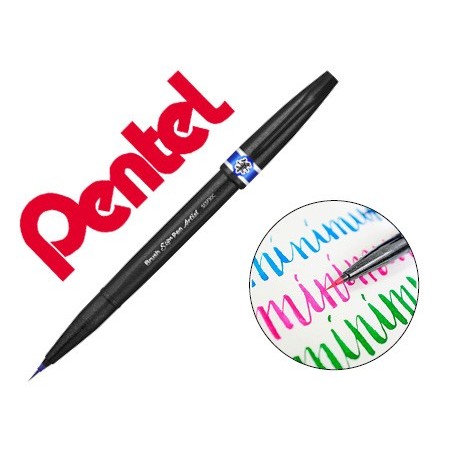 12un CANETA PINCEL PENTEL ARTIST COR AZUL