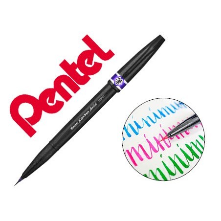 12un CANETA PINCEL PENTEL ARTIST COR VIOLETA