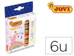 PLASTICINA JOVI 90 ESTOJO 6 UNIDADES CORES PASTEL SORTIDAS 1