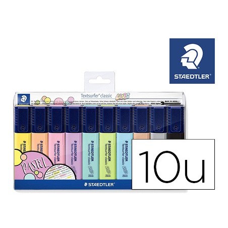 MARCADOR TEXTSURFER CLASSIC 364 PASTEL & VINTAGE BOLSA DE 10