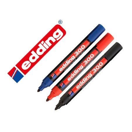 MARCADOR EDDING MARCADOR PERMANENTE 300 PONTA REDONDA 1,5-3
