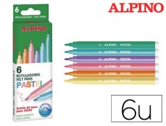 MARCADOR ALPINO STANDARD PASTEL CAIXA DE 6 CORES SORTIDAS