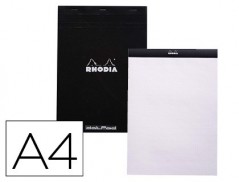 BLOCO DE NOTAS RHODIA BLACK DOT PAD DIN A4 80 F 80 GR LISO C