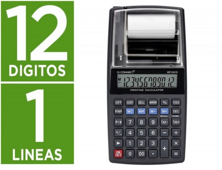 CALCULADORA Q-CONNECT COM IMPRESSAO PAPEL KF11213 12 DIGITOS
