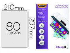 BOLSA DE PLASTIFICAR FELLOWES MATE DIN A4 80 MICRONS PACK 10