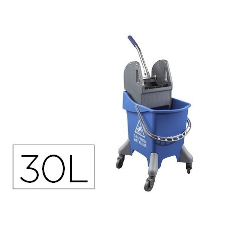 CARRO DE LIMPEZA COM 4 RODAS 30 L AZUL 440X330X460 MM