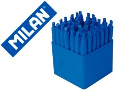 ESFEROGRAFICA MILAN P1 RETRATIL 1 MM TOUCH AZUL EXPOSITOR DE
