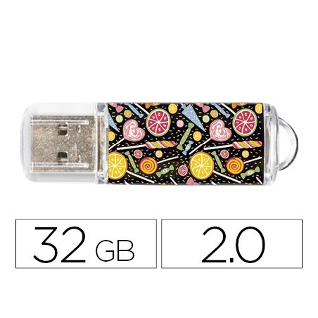 PEN DRIVE TECHONETECH FLASH DRIVE 32 GB 2.0 CANDY POP