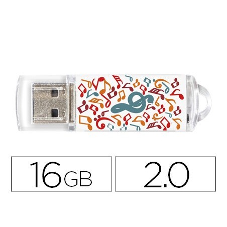 PEN DRIVE TECHONETECH FLASH DRIVE 16 GB 2.0 MUSIC DREAM