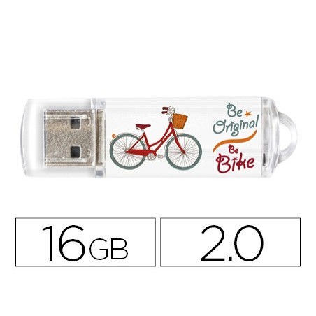 PEN DRIVE TECHONETECH FLASH DRIVE 16 GB 2.0 BE BIKE