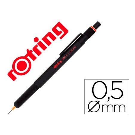LAPISEIRA ROTRING 800+ STYLUS MP CORPO PRETO 0.5 MM
