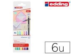 MARCADOR EDDING PONTA FIBRA 1200 PASTEL PONTA REDONDA 1 MM E