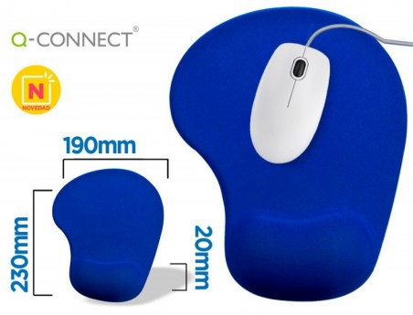 TAPETE PARA RATO Q-CONNECT COM APOIO DE PULSOS DE GEL COR AZ