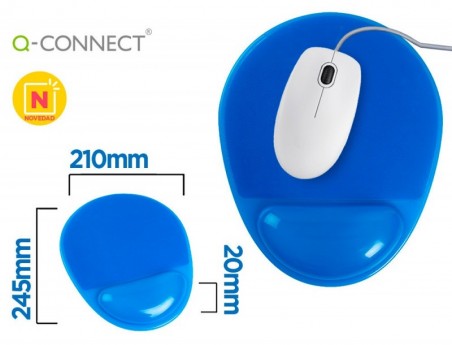 TAPETE PARA RATO Q-CONNECT COM APOIO DE PULSOS DE GEL E PVC