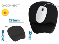 TAPETE PARA RATO Q-CONNECT COM APOIO DE PULSOS ERGONOMICA DE