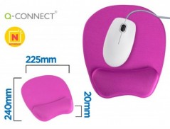 TAPETE PARA RATO Q-CONNECT COM APOIO DE PULSOS ERGONOMICA DE
