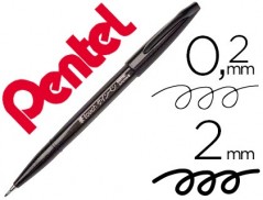 10un CANETA PINCEL PENTEL TOUCH PARA CALIGRAFIA COR PRETO