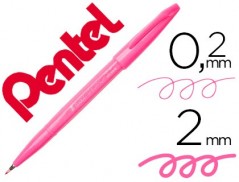 10un CANETA PINCEL PENTEL TOUCH PARA CALIGRAFIA COR ROSA