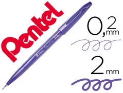 10un CANETA PINCEL PENTEL TOUCH PARA CALIGRAFIA COR VIOLETA
